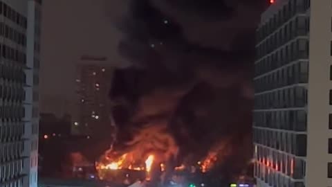 Fire in Moscow near the factory that produces aviation jet engines