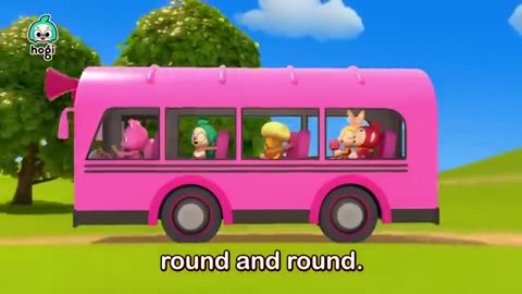 WHEELS ON THE YELLOW BUS ! COMPILATION ! SING ALONG WITH HOGI & PINKFONG !!!!!