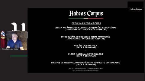 CURSOS JURÍDICOS HABEAS CORPUS (mais informações: geral@habeascorpus.pt)