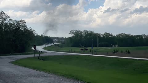 Tornado Funnel Reaches Into the Sky