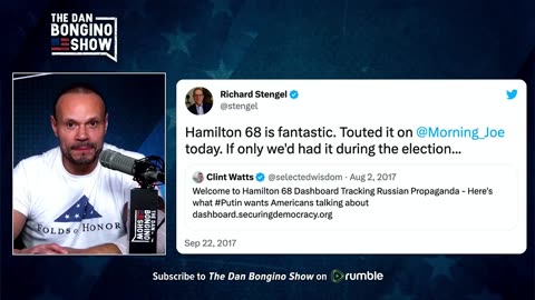 Dan Bongino breaks down how Richard Stengel supports using propaganda like the Steele Dossier, Russian bounties, and Hamilton 68 against Americans citizens