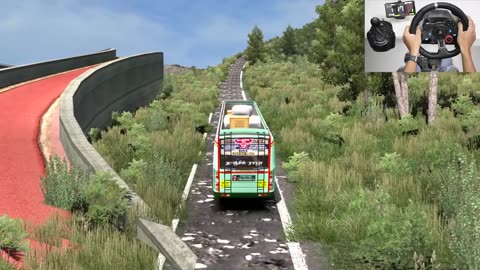 driving on Dangerous road Wrong side Euro truck simulator 2 Bus mod