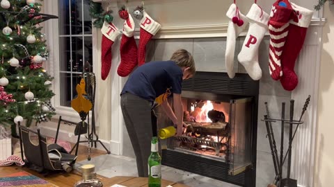 My Pyro Nephew Lights Our Christmas Eve Fire