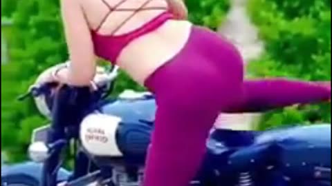 beautiful girl ride motorcycle