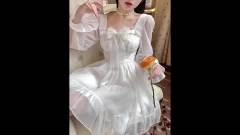 White Elegant Sweet Princess Dress Women