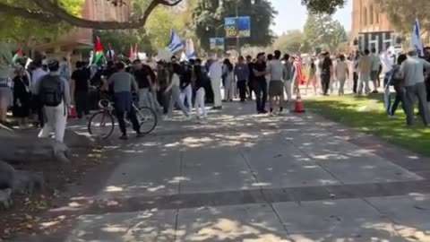 Pro-Israel Protest vs. Anti-Israel Rally: UCLA Clash Amidst Verbal Aggression (4-28-24)