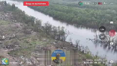 Russians Shooting at Ukrainians Crossing the Dnipro River