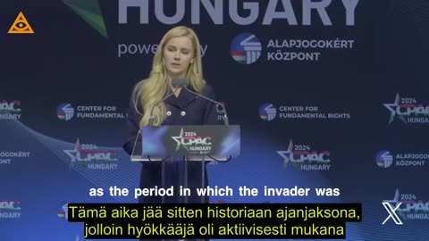 Suomennettu: Eva Vlaardingerbroek on the New World Order taking over Europe. CPAC Hungary