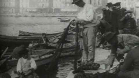 Sardine Fishing, Pêche Aux Sardines, France (1896 Original Black & White Film)
