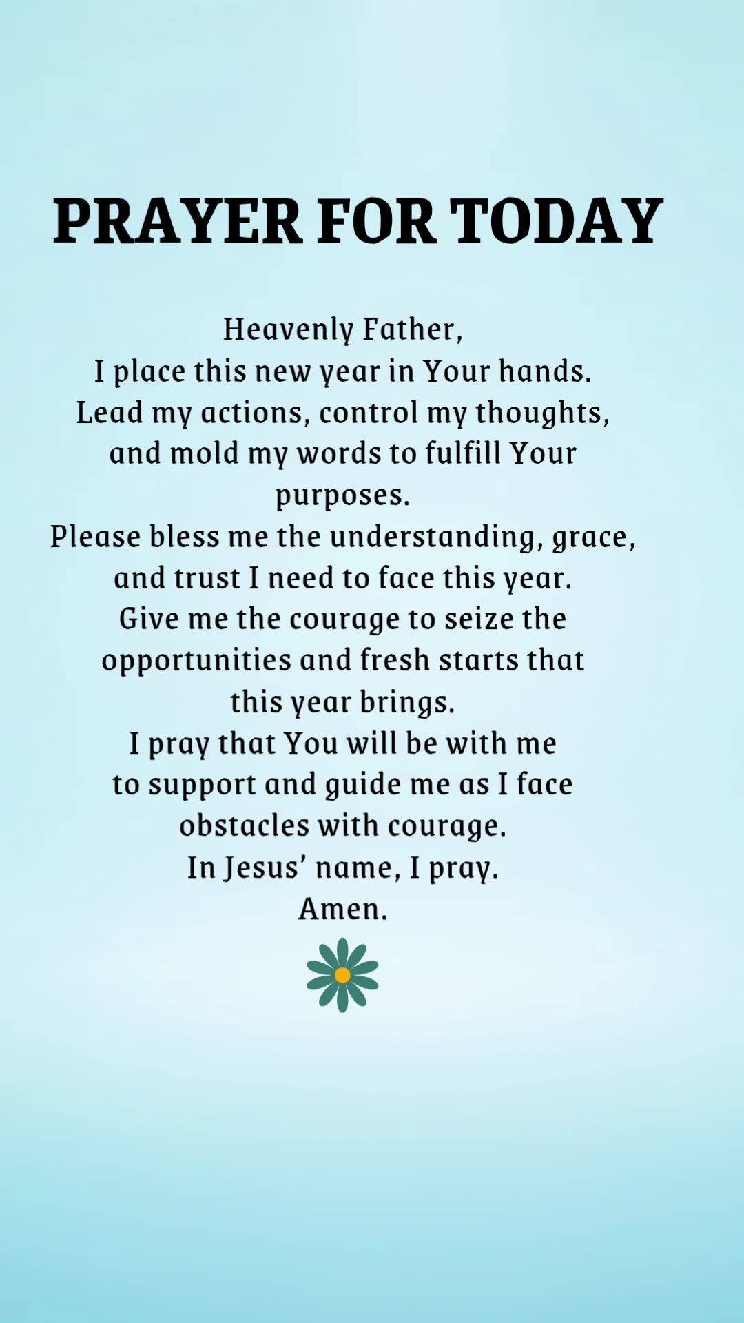 Prayer For Today