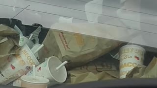 Woman's Car Filled with McDonald's Food