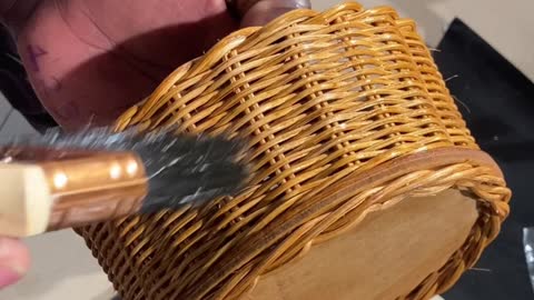 How rattan basketry weaving is done.