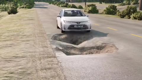 How the effect of speed prevents you from falling into a hole in the road