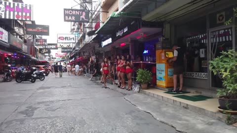 Thailand, Pattaya. Pattaya Soi 6, beach road walk. So many beautiful sexy young girls. 005