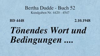 BD 4448 - TÖNENDES WORT UND BEDINGUNGEN ....