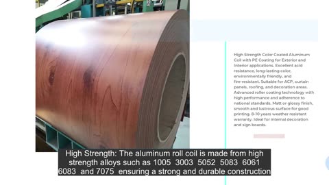 High Strength 1005 3003 5052 5083 6061 6083 7075 P6 H24 Color Coated Prepainted Aluminum Roll Coil
