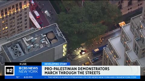 Union Square Flooded by Pro-Palestinian March