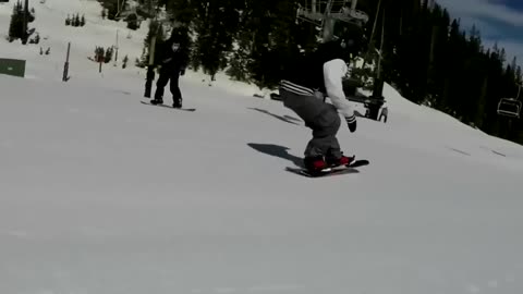 Exciting skiing