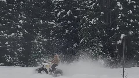 1000 can am renegade 1000 deep snow