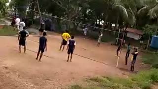 Accident while playing volleyball