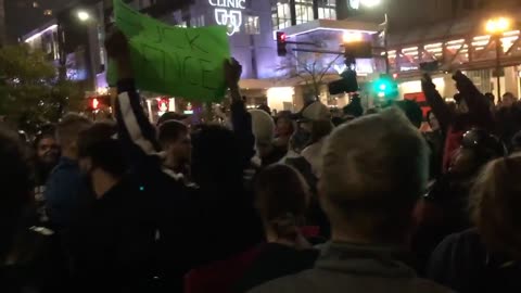 oct 10 2019 Minnesota trump rally 1.4 left mob yell 'Nazi scum off our streets' at trump supporters