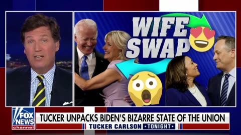 Tucker Carlson reacts to Jill Biden kissing Doug Emhoff