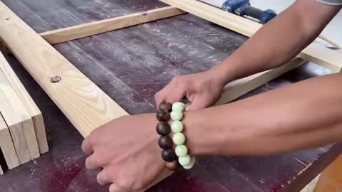 Extremely Ingenious Skills Woodworking Worker || Making Cross Joints Bed