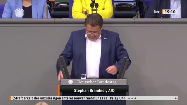 Stephan Brandner Rede vom 25.04.2024 – Strafbarkeit der unzulässigen Interessenwahrnehmung