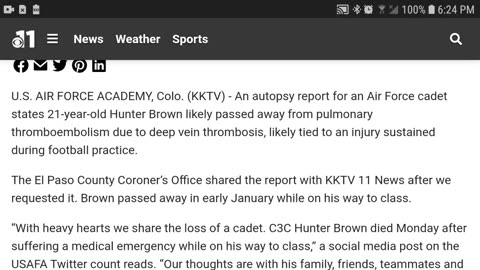 YEP, PULMONARY EMBOLISM TIED TO A FOOTBALL INJURY! LMAO!