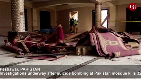 Investigations underway after suicide bombing at Pakistan mosque kills 32