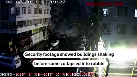 CCTV footage shows people fleeing when quake hit Turkey