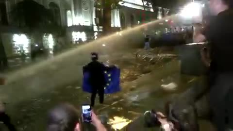 Riot Police Attacking Peaceful Protesters in Georgia