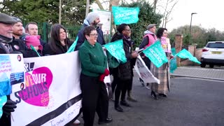 Teachers across England and Wales go on strike
