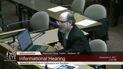 Dr. Frank Informational Hearing on Voter Registration before Wisconsin State Capital Dec. 8, 2021