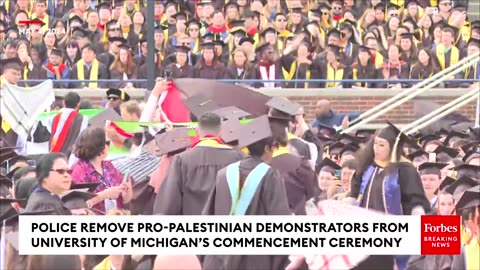 WATCH: Police Respond To Pro-Palestinian Protesters At University of Michigan's Commencement