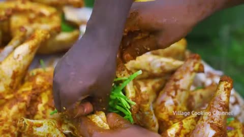 FULL_CHICKEN_ROAST___Whole_Fried_Chicken_Recipe_Cooking_in_village___Free_Range_Chicken_Recipe(480p)