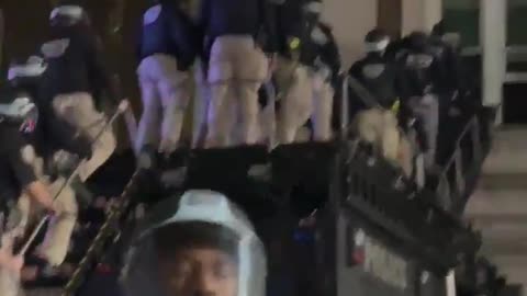 Helmeted Cops Pour Into the Occupied UCLA Building