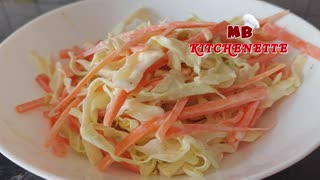 How to Make Coleslaw | Homemade Coleslaw Recipe done in 3 minutes. Creamy Delicious Tasty! Try It!
