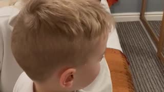 Boy Finds Out He's Finally Going to Be a Big Brother