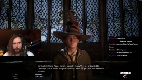 Asmon LOSES IT After The Hat Decides His House in Hogwarts Legacy
