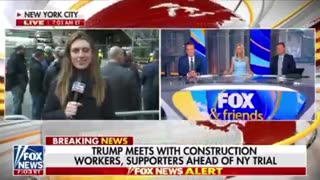 President Trump talking to Building Unions on day 7 of his court case in NYC.