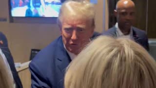 Beautiful woman cannot believe Donald J. Trump just shook her hand