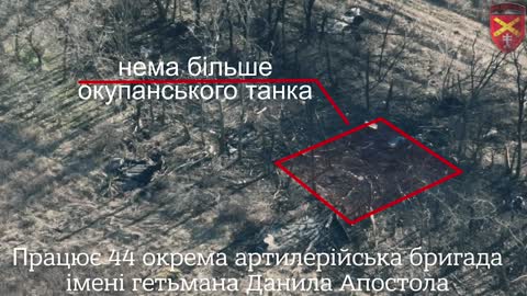 WAR IN UKRAINE: Ukrainian Artillery Destroys Russian Tank And Eliminates Several Soldiers