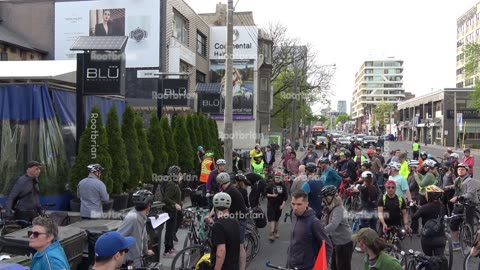 Memorial Ride for fallen cyclist, Ghost Bike installation - Avenue and Elgin - Ali Sezgin Armagan
