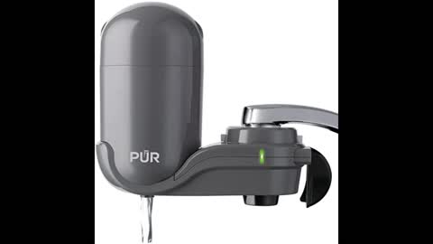 PUR Faucet Mount Water Filtration System, Black – Vertical Faucet Mount for Crisp, Refreshing W...