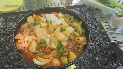 Korean style chicken stew