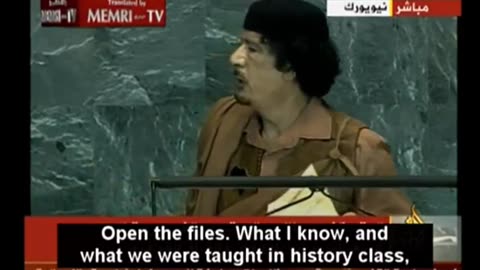 Gaddafi accuses #Israel of killing JFK