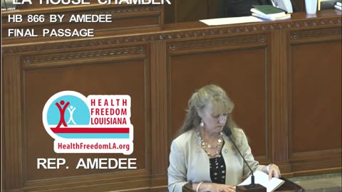 April 30, 2024: Rep Beryl Amedee's closing statement on HB866, the Right to Refuse bill.