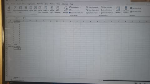 Standard Deviation on Excel