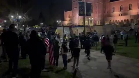 Zionist Gangs Play Recordings of Babies Crying to Taunt the UCLA student encampment